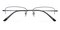 Clarence Gunmetal Rectangle Titanium Eyeglasses