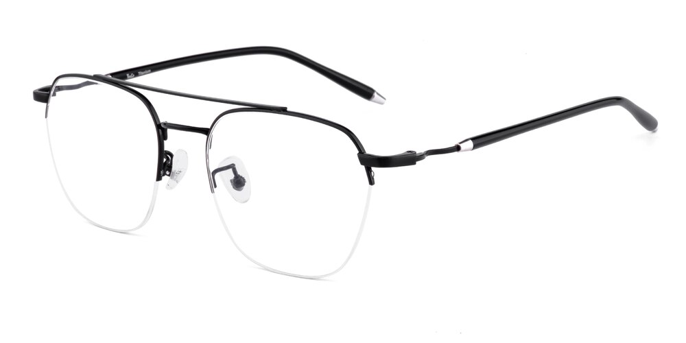Herbert Black Aviator Titanium Eyeglasses