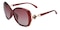 Shirley Red Oval Plastic Sunglasses