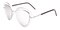 Elsa Silver/Silver mirror-coating Cat Eye Metal Sunglasses