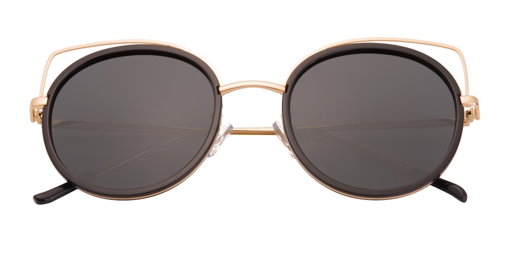 Trista Black Round TR90 Sunglasses