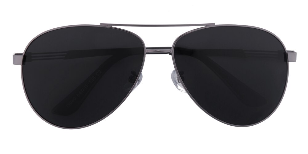 Gary Gunmetal Aviator Metal Sunglasses
