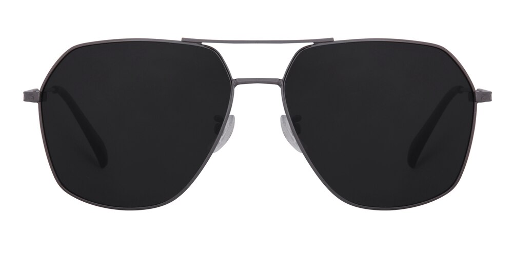 Peter Gunmetal Aviator Metal Sunglasses