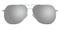 Howard Silver/Silver mirror-coating Aviator Metal Sunglasses