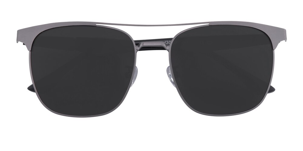 Abner Gunmetal Aviator Metal Sunglasses
