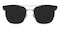 Abner Black/Golden Aviator Metal Sunglasses