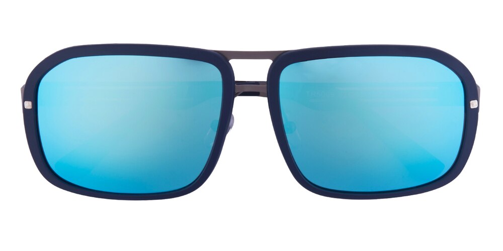 Arno Blue/Blue mirror-coating Aviator TR90 Sunglasses
