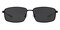 Irving Black Rectangle Metal Sunglasses