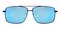 Vancouver Black/Blue mirror-coating Aviator Metal Sunglasses