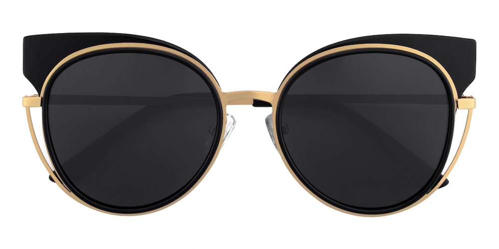 Bellevue Black Round TR90 Sunglasses