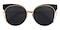 Bellevue Black Round TR90 Sunglasses
