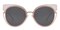 Bellevue Champagne/Silver mirror-coating Round TR90 Sunglasses