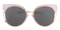 Bellevue Champagne/Silver mirror-coating Round TR90 Sunglasses