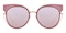 Bellevue Purple/Pink mirror-coating Round TR90 Sunglasses
