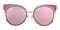 Bellevue Purple/Pink mirror-coating Round TR90 Sunglasses
