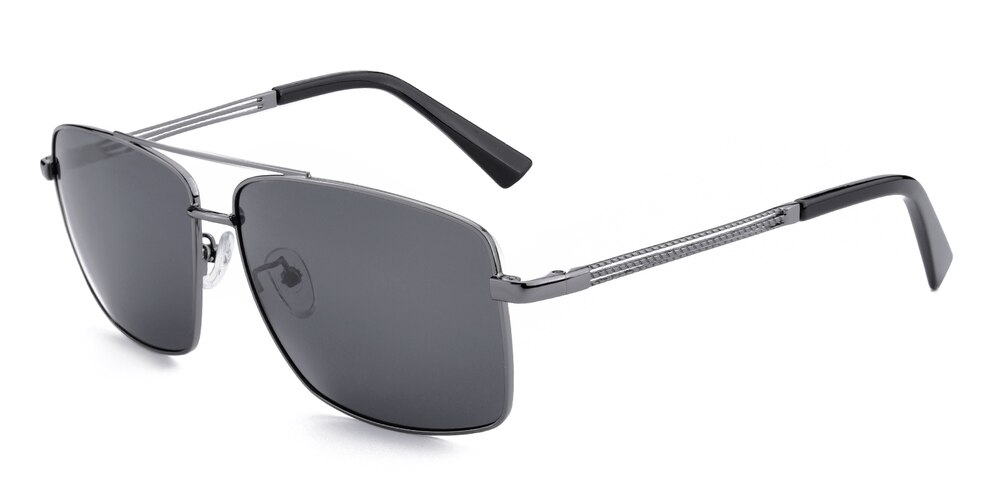 Lubbock Gunmetal Aviator Metal Sunglasses