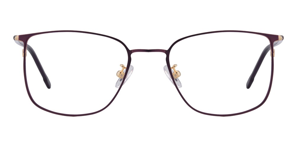 Rall Brown/Golden Square Metal Eyeglasses