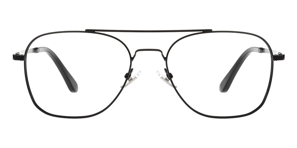 Willson Black Aviator Metal Eyeglasses