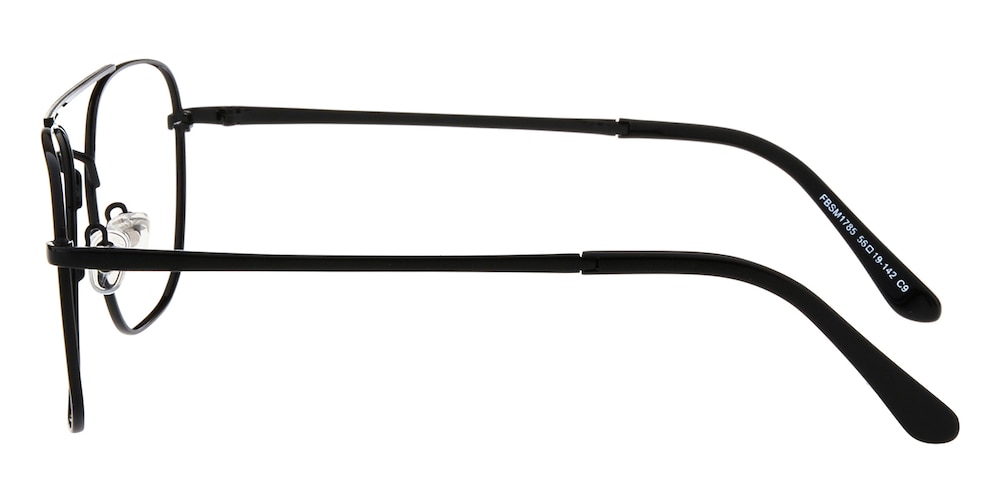 Willson Black Aviator Metal Eyeglasses