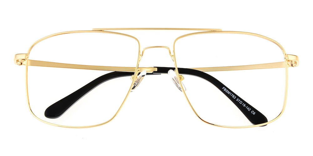 Anderson Golden Aviator Metal Eyeglasses