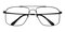 Anderson Black Aviator Metal Eyeglasses
