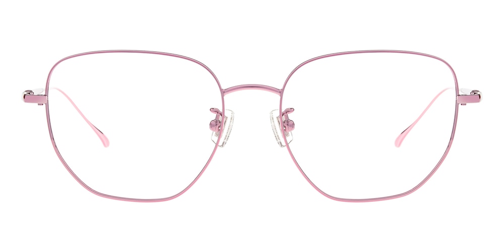 Johnson Pink Polygon Titanium Eyeglasses