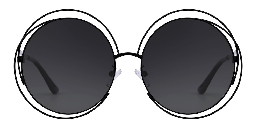 Lewis Black Round Metal Sunglasses