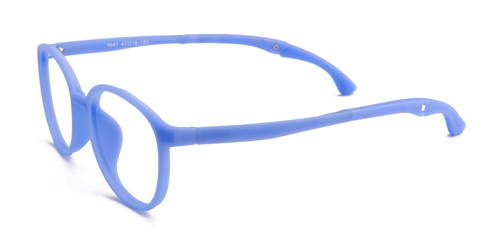 Christine Blue Round Silica-gel Eyeglasses