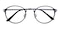 Kristol Black/Silver Round Metal Eyeglasses