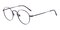 Plato Brown Round Metal Eyeglasses