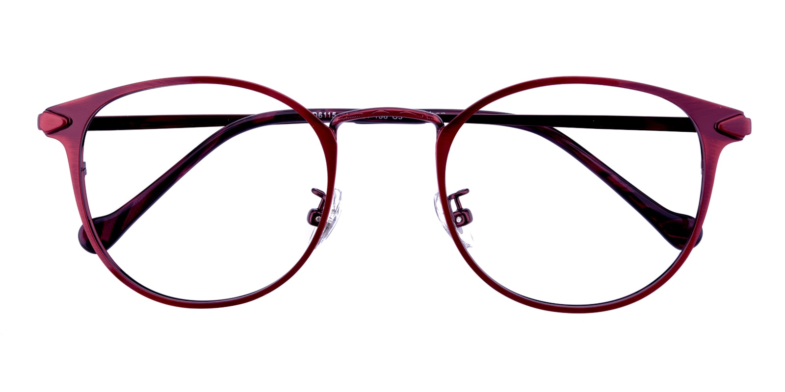 Round Eyeglasses, Full Frame Red Metal - FM1182