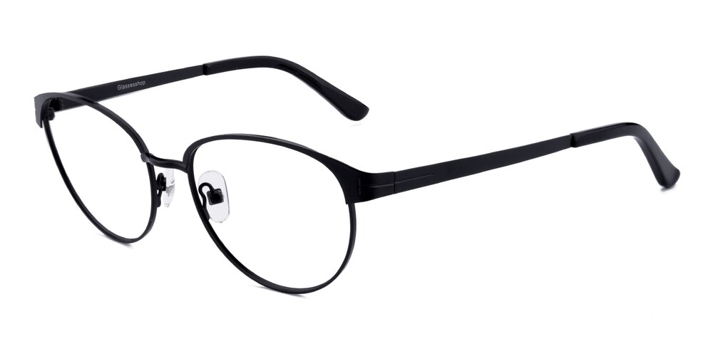 Fernando Black Round Metal Eyeglasses