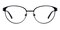 Fernando Black Round Metal Eyeglasses