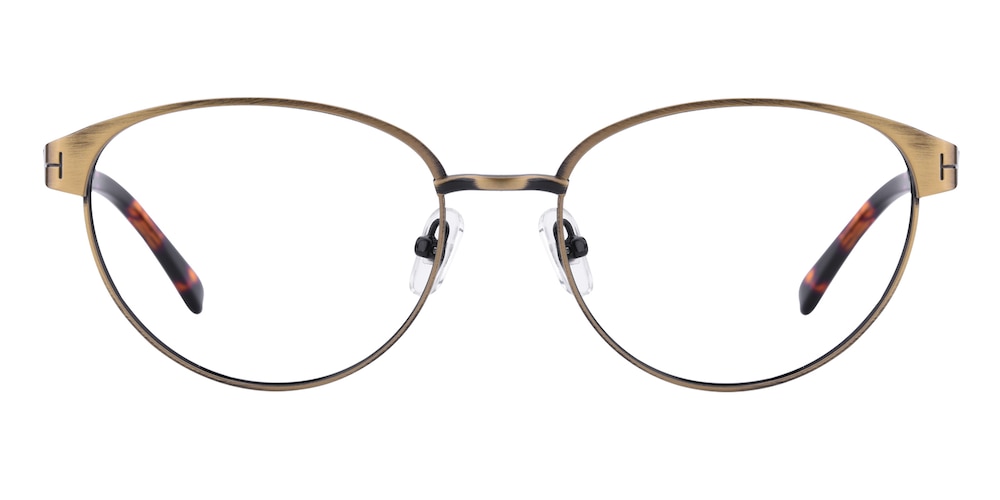 Fernando Golden Round Metal Eyeglasses