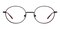Lopez Brown Oval Metal Eyeglasses