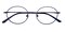 Lopez Blue Oval Metal Eyeglasses