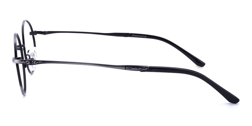 Lopez Gunmetal Oval Metal Eyeglasses