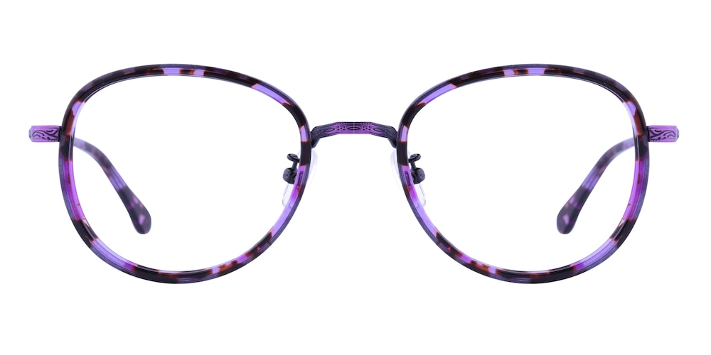 Panama Purple Tortoise Round Acetate Eyeglasses