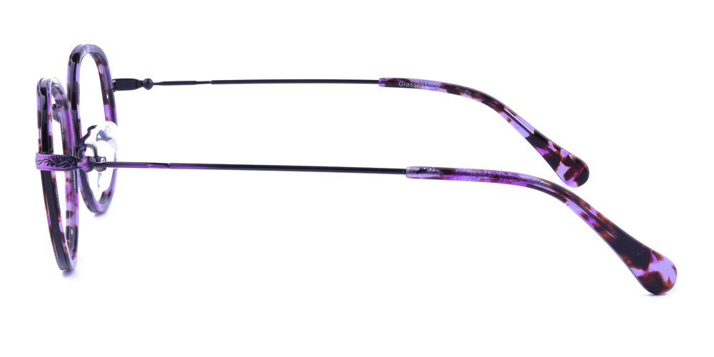 Panama Purple Tortoise Round Acetate Eyeglasses