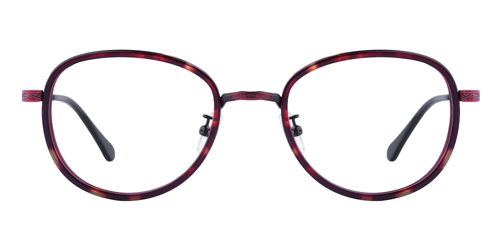 Panama Red Tortoise Round Acetate Eyeglasses