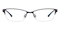 Ash Gray Oval Metal Eyeglasses