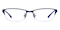Ash Blue Oval Metal Eyeglasses