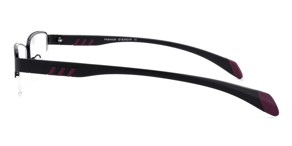 Curry Black Rectangle Metal Eyeglasses