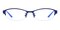 Jamie Blue Rectangle Metal Eyeglasses
