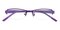 Jamie Purple Rectangle Metal Eyeglasses