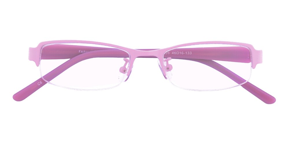 ViviRectangle Pink Rectangle Metal Eyeglasses