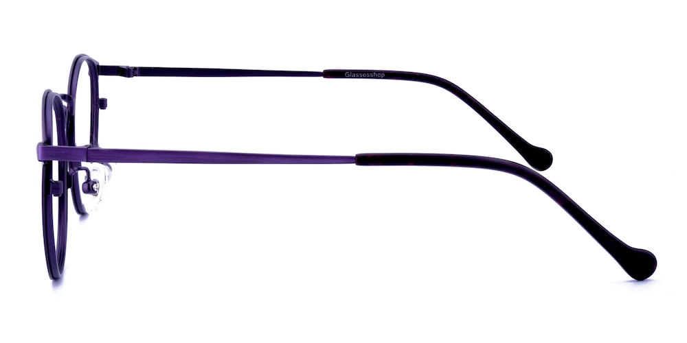 Silber Purple Round Metal Eyeglasses