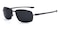 Ashby Gunmetal Rectangle Metal Sunglasses