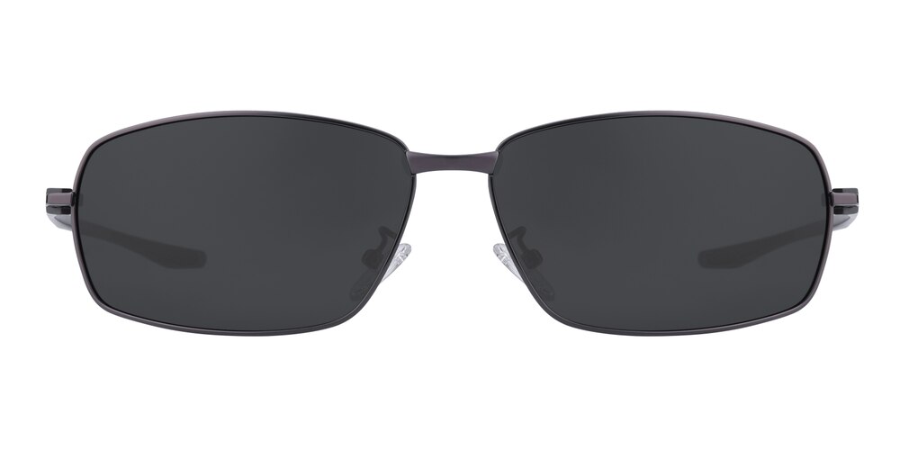 Ashby Gunmetal Rectangle Metal Sunglasses