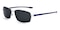 Ashby Silver/Blue Rectangle Metal Sunglasses
